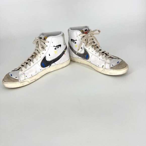 Nike Blazer Mid '77 "Paint Splatter" Men's Sneakers White DC7331-100 Sz 11 - Picture 5 of 9
